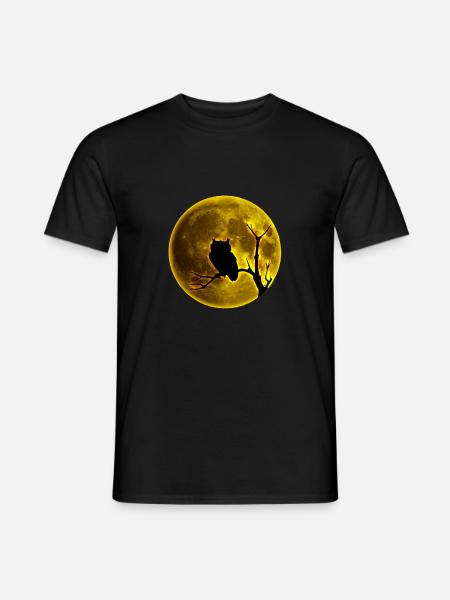Eule - Männer T-Shirt - Schwarz