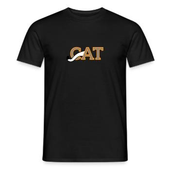 Cat, cat design. Gift idea - Men's T-Shirt - black - Front - AI Model Male 178 light (178cm)