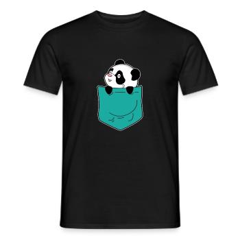 animaux Pocket - T-shirt homme - noir - Devant - AI Model Male 178 light (178cm)