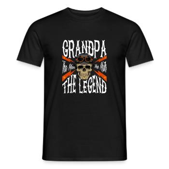 Grandpa The Man The Myth The Legend Tshirt Gift f - Men's T-Shirt - black - Front - AI Model Male 178 light (178cm)