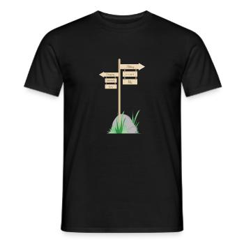 Wandern und Klettern Design - Männer T-Shirt - Schwarz - Vorne - AI Model Male 178 light (178cm)