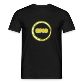 Glow Epic Bright Neon Party Glow Effect Retro - Men's T-Shirt - black - Front - AI Model Male 178 light (178cm)