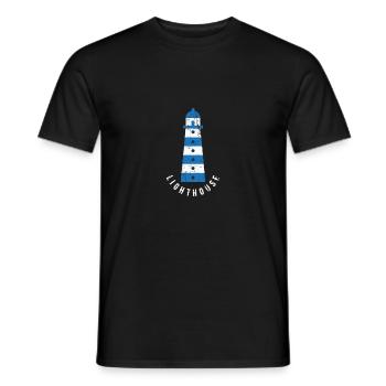 Light house - Phare - T-shirt homme - noir - Devant - AI Model Male 178 light (178cm)