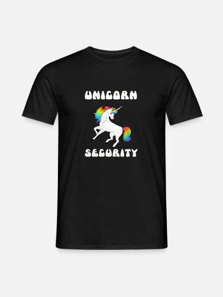 Unicorn Security - Männer T-Shirt - Schwarz