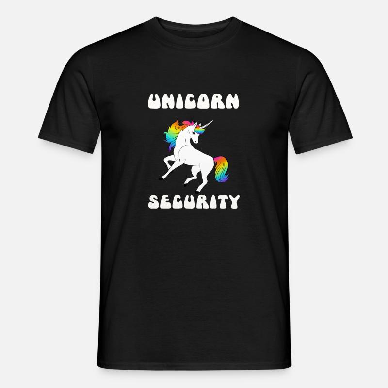 Unicorn Security - Männer T-Shirt - Schwarz