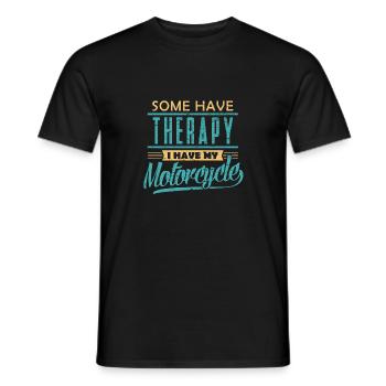 Motorcycle saying Cross Cruiser Racer - Men's T-Shirt - black - Front - AI Model Male 178 light (178cm)