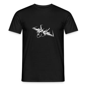 Pilot fighter jet military plane jet - Men's T-Shirt - black - Front - AI Model Male 178 light (178cm)