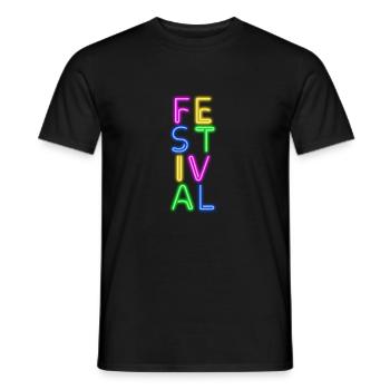 festival - T-shirt homme - noir - Devant - AI Model Male 178 light (178cm)
