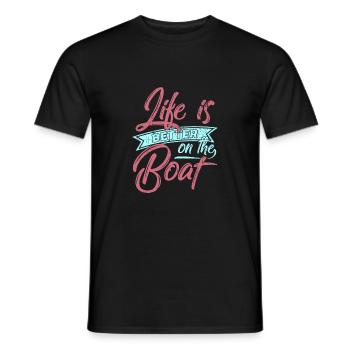Boot Segeln Ozean Törn Segelboot - Männer T-Shirt - Schwarz - Vorne - AI Model Male 178 light (178cm)