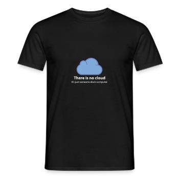 there is no cloud - Men's T-Shirt - black - Front - AI Model Male 178 light (178cm)