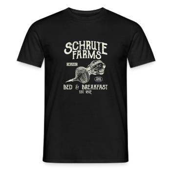 Schrute Farms - Men's T-Shirt - black - Front - AI Model Male 178 light (178cm)