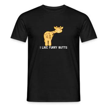 Giraffe - Giraffes - Giraffe fan - Funny - Men's T-Shirt - black - Front - AI Model Male 178 light (178cm)