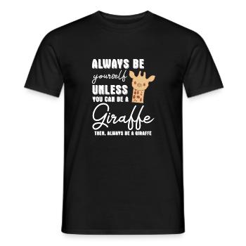 Giraffe - Giraffes - Giraffe fan - Be Yourself - Men's T-Shirt - black - Front - AI Model Male 178 light (178cm)