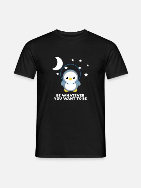 Penguin - Penguins - Penguin Motive - Be Yourself - Men's T-Shirt - black