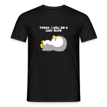 Pinguin - Pinguine - Pinguinmotiv - Faulpelz - Männer T-Shirt - Schwarz - Vorne - AI Model Male 178 light (178cm)
