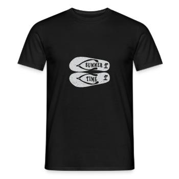 Summer Time Sommer Urlaub Flip Flop - Männer T-Shirt - Schwarz - Vorne - AI Model Male 178 light (178cm)