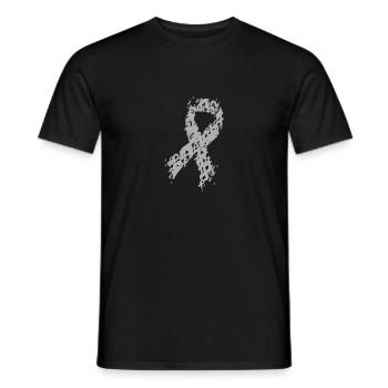 Grey Braincancer Shirt - Männer T-Shirt - Schwarz - Vorne - AI Model Male 178 light (178cm)