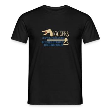 Logging ayant besoin de Wood Funny Logger - T-shirt homme - noir - Devant - AI Model Male 178 light (178cm)