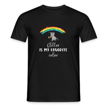 Zebra - Zebra - Zebrafan - LGBT - Paillettes - T-shirt homme - noir - Devant - AI Model Male 178 light (178cm)