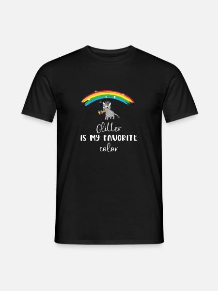 Zebra - Zebras - Zebrafan - LGBT - Glitzer - Männer T-Shirt - Schwarz
