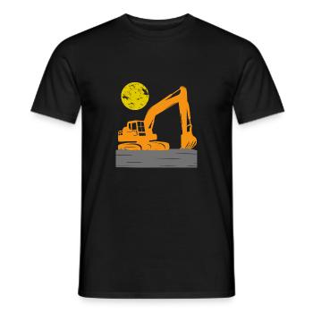 Bagger Bauarbeiter Baustelle Baggern Kinder - Männer T-Shirt - Schwarz - Vorne - AI Model Male 178 light (178cm)