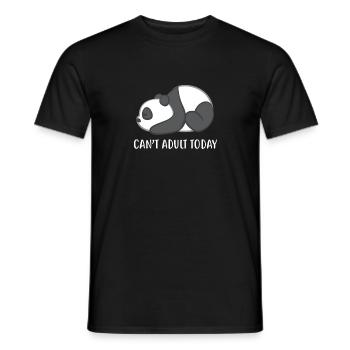 Panda - Panda T-Shirt - Panda Motif - I can not adult - Men's T-Shirt - black - Front - AI Model Male 178 light (178cm)