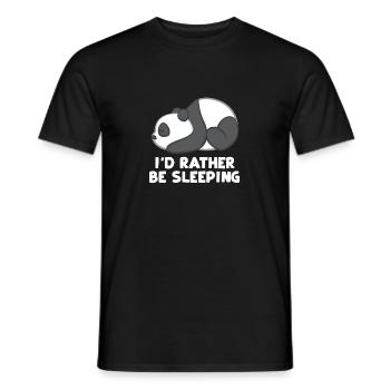 Panda - Panda T-Shirt - Pandamotiv - Schlafen - Männer T-Shirt - Schwarz - Vorne - AI Model Male 178 light (178cm)