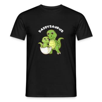 Daddysaurus - Cadeau assorti de famille drôle - T-shirt homme - noir - Devant - AI Model Male 178 light (178cm)