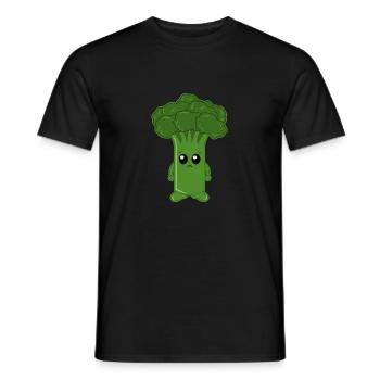 Brocolli triste - T-shirt homme - noir - Devant - AI Model Male 178 light (178cm)