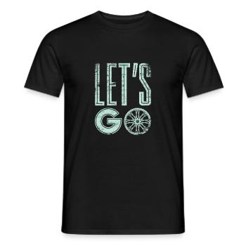 Bicycle Gift Hobby Cycling Road Bike - Men's T-Shirt - black - Front - AI Model Male 178 light (178cm)