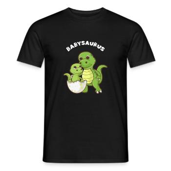 Babysaurus - Cadeau assorti de famille drôle - T-shirt homme - noir - Devant - AI Model Male 178 light (178cm)
