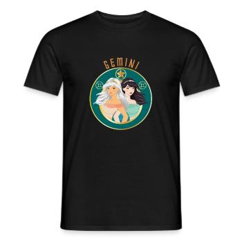 Sternzeichen - Horoskop - Zwilling - Geschenk - Männer T-Shirt - Schwarz - Vorne - AI Model Male 178 light (178cm)