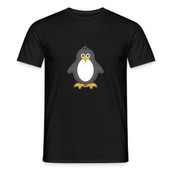 Cute penguin - Men's T-Shirt - black - Front - AI Model Male 178 light (178cm)