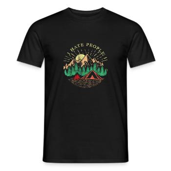 Je déteste les gens - Je déteste les gens - T-shirt homme - noir - Devant - AI Model Male 178 light (178cm)