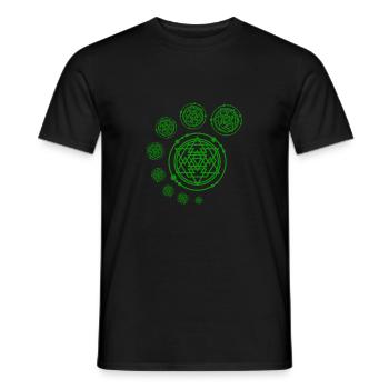 Crop Circle T-Shirt Extraterrestrial Alien - Men's T-Shirt - black - Front - AI Model Male 178 light (178cm)
