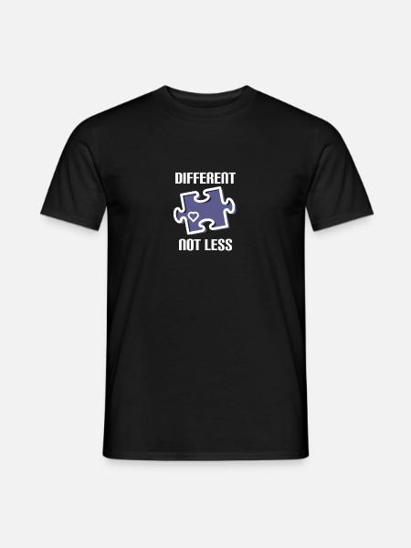DIFFERENT - NOT LESS! autism - Men's T-Shirt - black