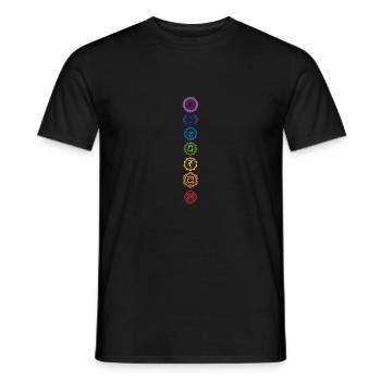 People who love Chakra Sacred Symbol Gift Idea - Men's T-Shirt - black - Front - AI Model Male 178 light (178cm)