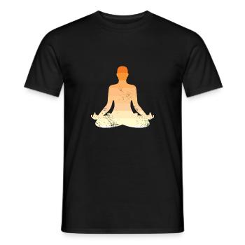 Yoga Meditation Pilates Wellness Spirit - Men's T-Shirt - black - Front - AI Model Male 178 light (178cm)