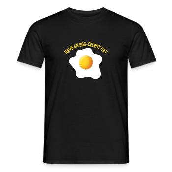 Ei-Celent Day Shirt Spiegelei Frühstück Geschenk-Idee - Männer T-Shirt - Schwarz - Vorne - AI Model Male 178 light (178cm)