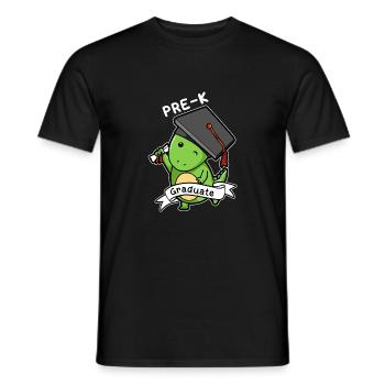 Pre-K graduate Dinosaur - Funny Graduation Gift - Men's T-Shirt - black - Front - AI Model Male 178 light (178cm)