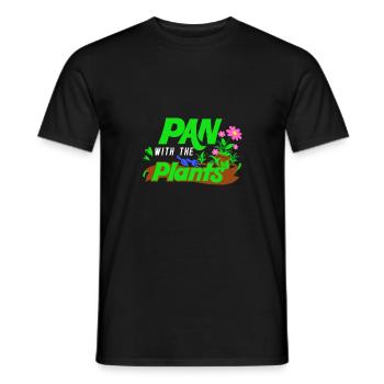 Pan avec les plantes - Cadeau Jardinier - T-shirt homme - noir - Devant - AI Model Male 178 light (178cm)
