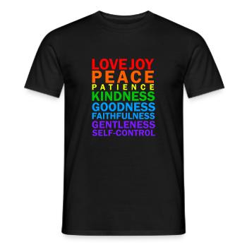 Fruit of the spirit - Men's T-Shirt - black - Front - AI Model Male 178 light (178cm)
