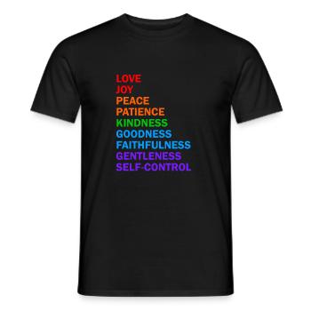 Fruits of the Spirit - Christian Shirt - Men's T-Shirt - black - Front - AI Model Male 178 light (178cm)