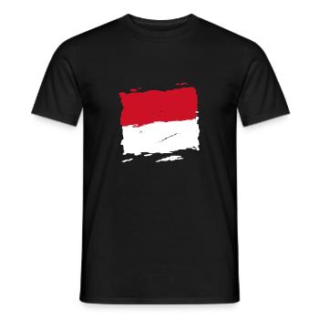 Monaco drapeau - Monaco flag - flag - Men's T-Shirt - black - Front - AI Model Male 178 light (178cm)
