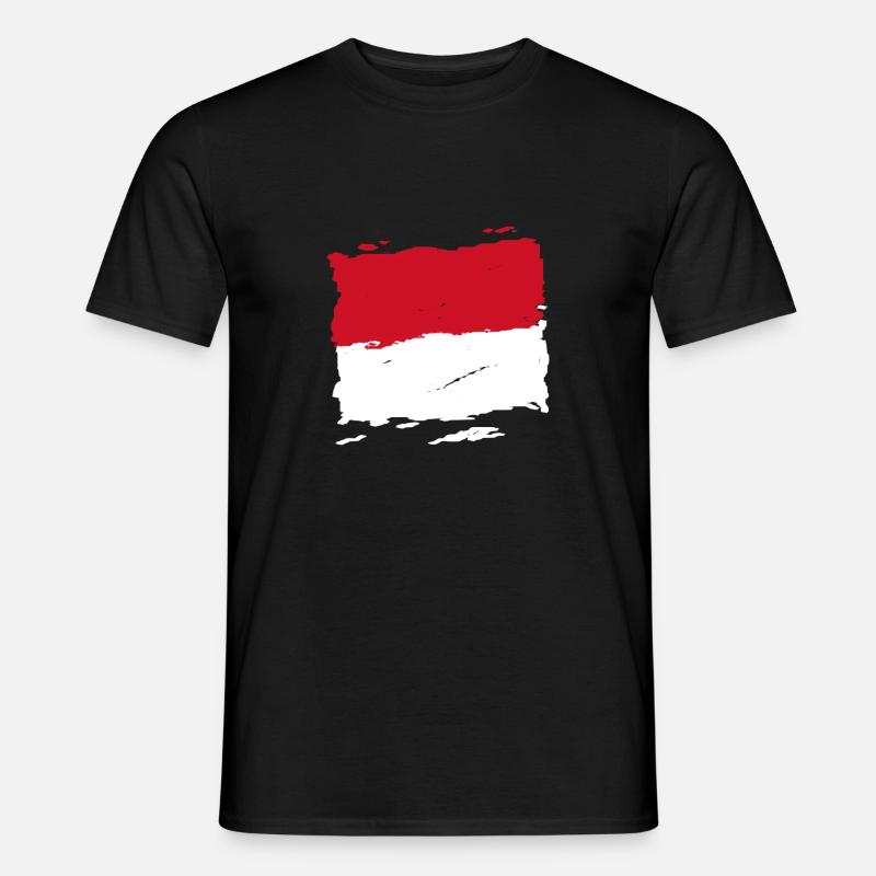 Monaco drapeau - Monaco Flagge - flag - Männer T-Shirt - Schwarz