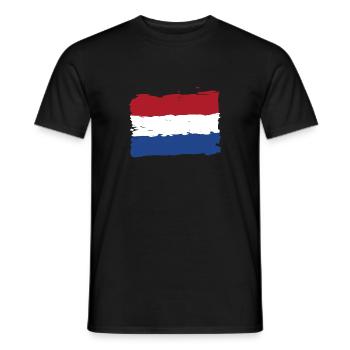 Nederland vlag - Netherlands flag - Netherlands - Men's T-Shirt - black - Front - AI Model Male 178 light (178cm)