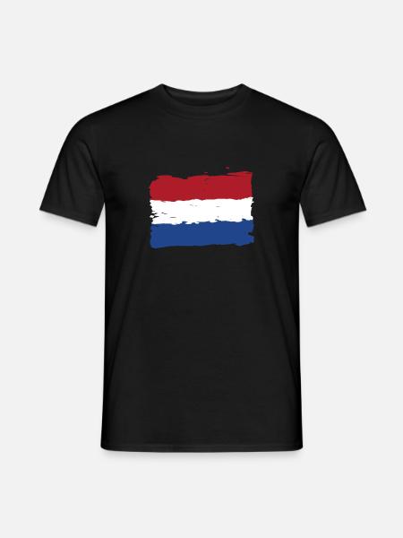 Nederland vlag - Niederlande Flagge - Netherlands - Männer T-Shirt - Schwarz