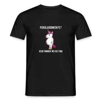 FOKOLADENKEKFE KEIN FIMMER Wo die FINDEN - Männer T-Shirt - Schwarz - Vorne - AI Model Male 178 light (178cm)