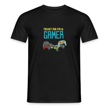 Trust Me I'm A Gamer - Men's T-Shirt - black - Front - AI Model Male 178 light (178cm)