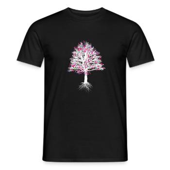 Baum mit Noten Geschenk Natur Musiker Shirt Musik - Männer T-Shirt - Schwarz - Vorne - AI Model Male 178 light (178cm)